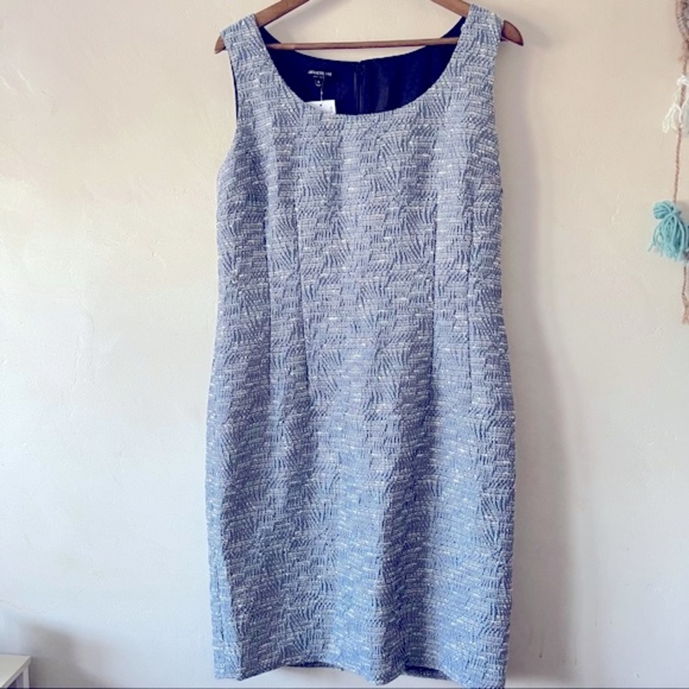 NWT. Lafayette 148 New York Tweet Blue Dress 12